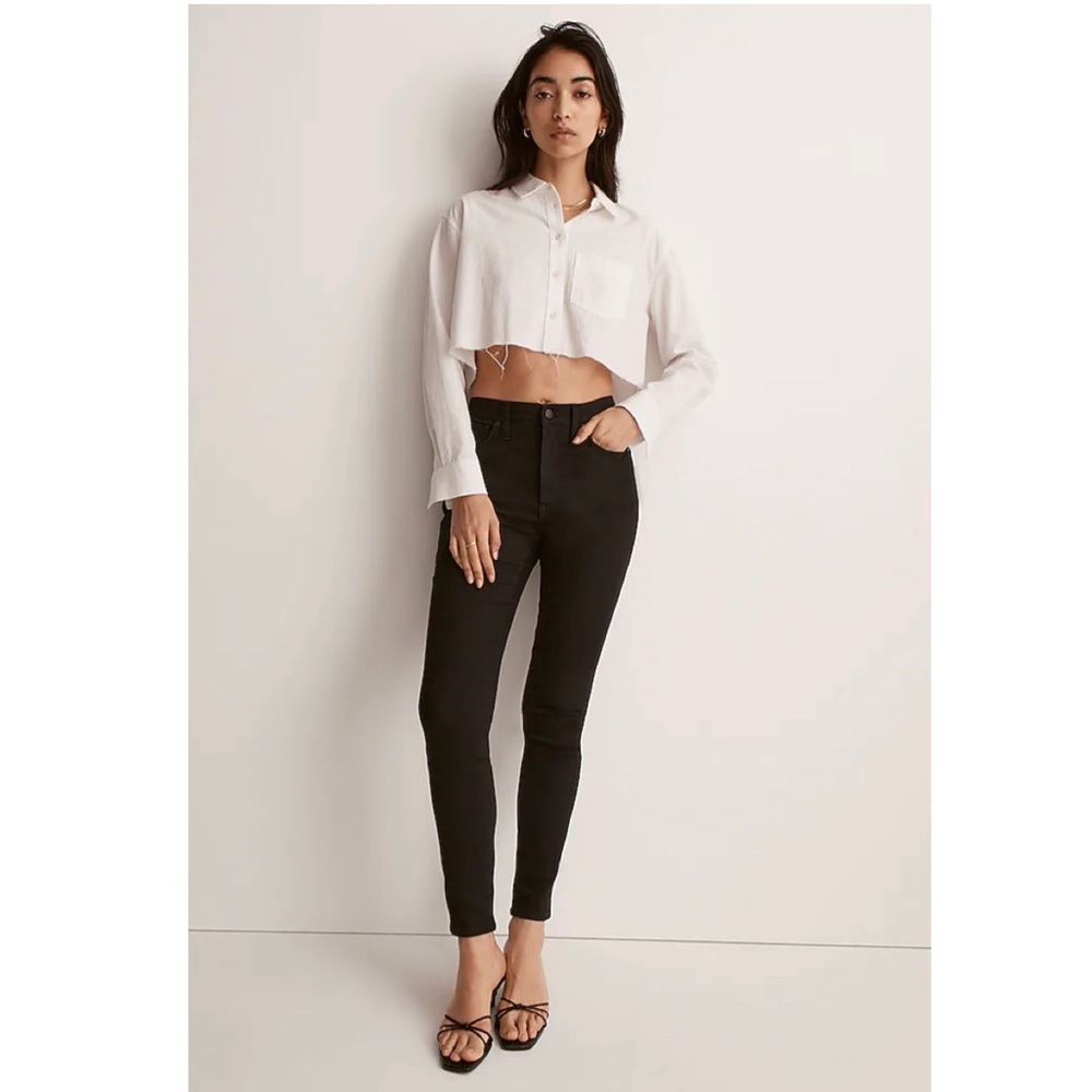 Madewell High Rise Petite Skinny Jeans in Black
